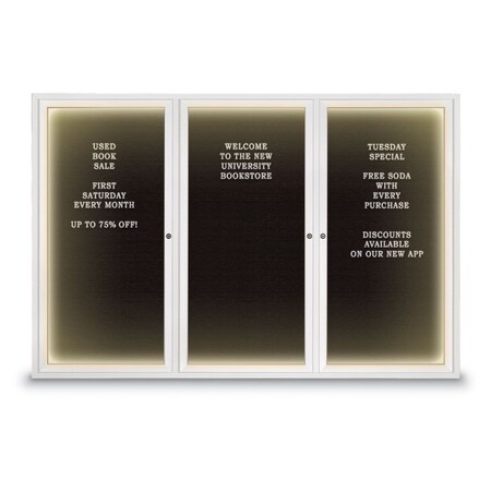 United Visual Products Indoor Enclosed Combo Board, 42"x32", Black Frame/Blue & Blue Spruce UVCB4232B-BLUE-BLSPRU